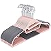 Produktbild SONGMICS Kleiderbügel Kunststoff, 20er Set, Bügel mit U-förmiger Öffnung, platzsparend, 0,5 cm dick, 41,5 cm breit, um 360° drehbarer Haken, rosa-dunkelgrau CRP041P01
