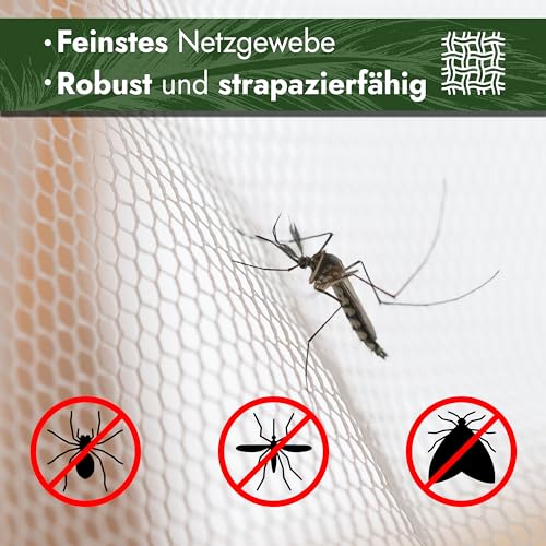 VON STEINEICH® Moskitonetz [Reise] Handliches Reise Moskitonetz | 220cm x 170cm | Super leichtes Reise Mückennetz in praktischer Reisetasche | Perfekt für Wandern, Camping und Urlaub | Mückennetz Bett