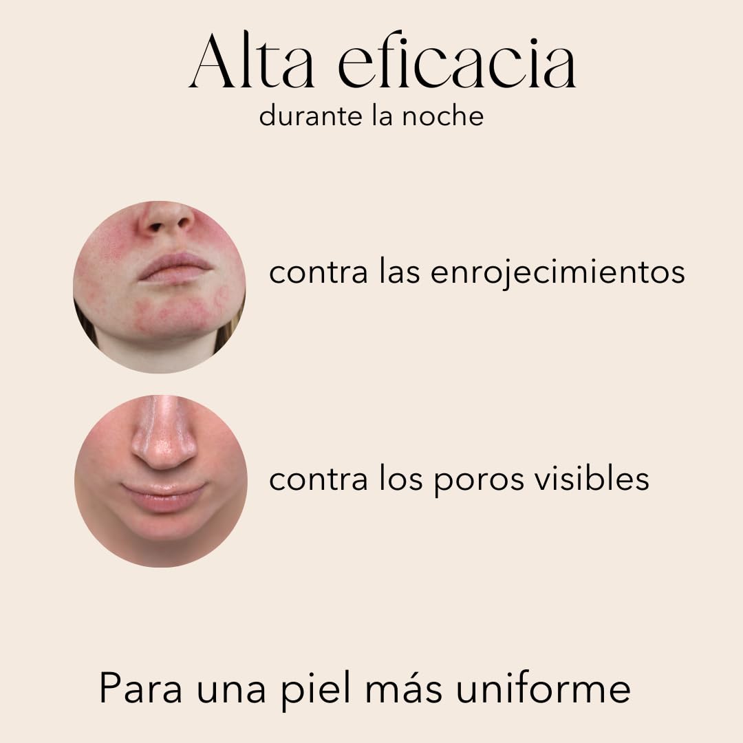mellow NOIR Glow Mask 2x50ml | Crema de noche regeneradora | Reduce visiblemente los poros y el enrojecimiento | Para una piel más suave y uniforme | Efecto inmediato visible | Cosmética natural