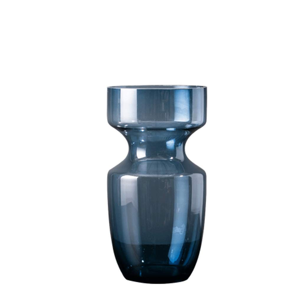 Vase en verre transparent avec bordure d'or robuste pour sublimer un bouquet sans basculer