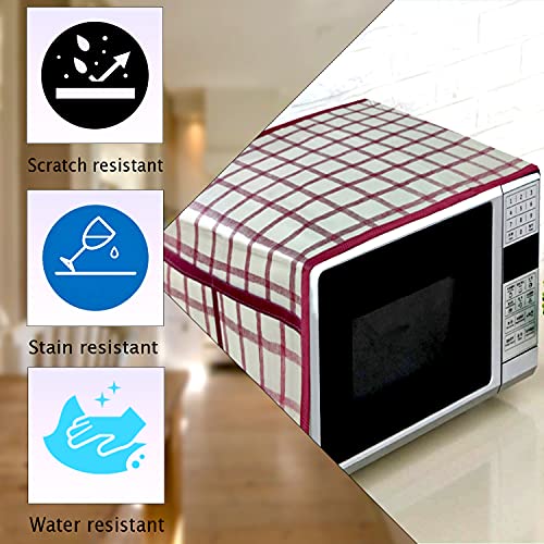Image of KANUSHI Industries Microwave /Oven Top Cover with 4 Utility Pockets (VAR1-MICRO-NW-NEW-05-TOP)