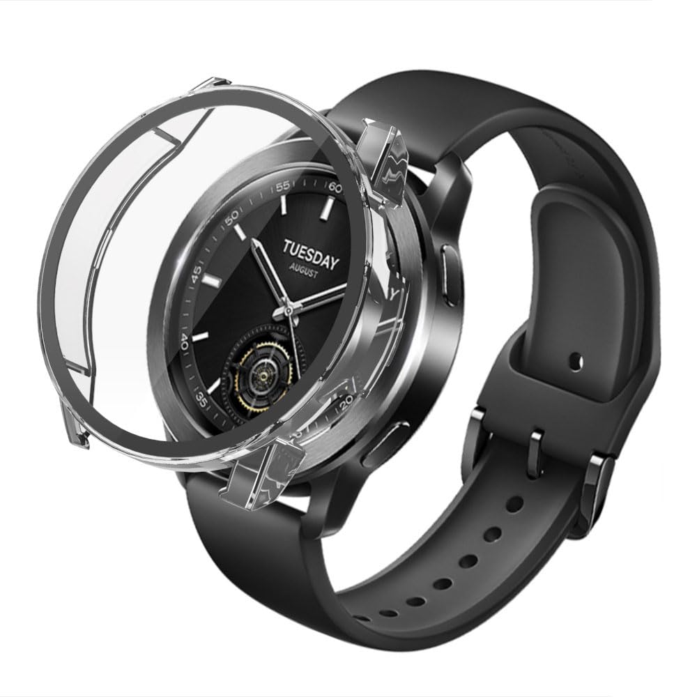 Amazon.co.jp: 《HENGFUQT》Xiaomi Watch S3 Black ケース 一体型 新  