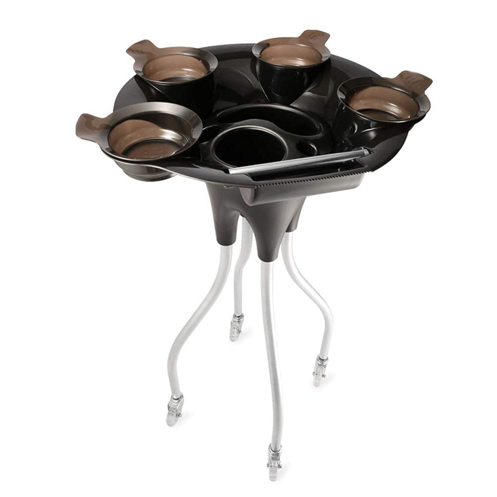 Carrito de Almacenamiento Multifuncional, Carrito de Servicio doméstico, Carrito de peluquería con Ruedas de 4 Ruedas con Recipiente para Tinte/Bandeja de Servicio para s
