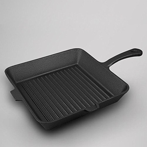 Sartén de hierro fundido tradicional para filetes y estofados de carne