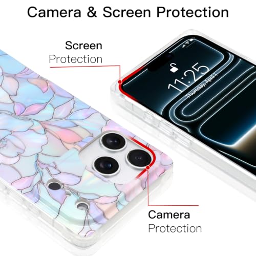 Coque iPhone 17 Pro antichoc Magsafe à motif fleur violette - 4