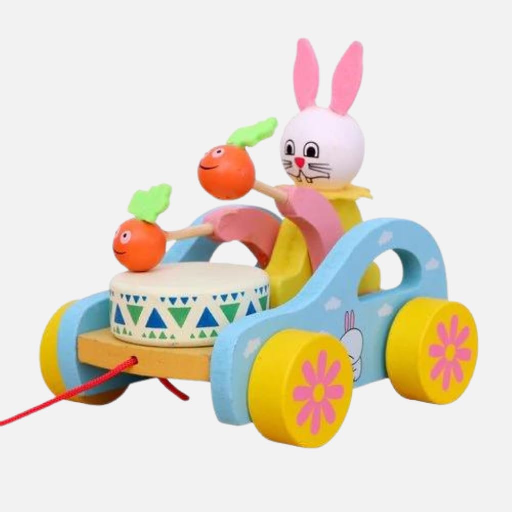 ERENJOY Wood Bunny Drummer: Montessori Push-Pull Car Toy Eco-Friendly, Non-Toxic Building Blocks, Shapes, & Figures for Creative Play (Size 11x13x11 Cm) Multi Colour (B0D1CK3F9Y) Amazon Price History, Amazon Price Tracker