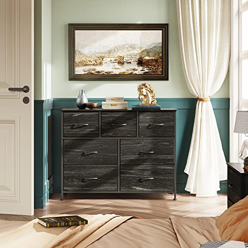 image for WLIVE 7 Drawer Dresser TV Stand, Entertainment Center, Media Console T