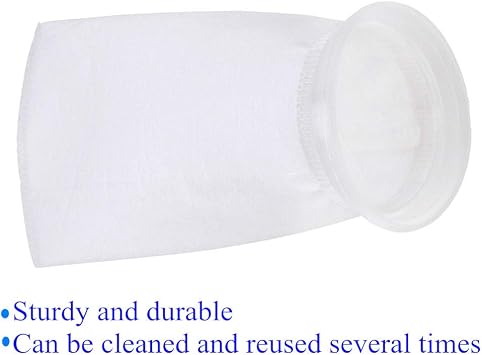 4 Inch Filter Socks 100 Micron - by 9 Inch Short Premium Aquarium Felt Filter Bag - Pack of 3
