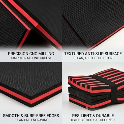 Tapis de mécanicien pliable coussin à genoux mousse EVA garage - 4