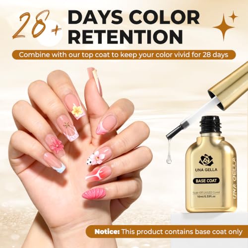 Image of UNA GELLA Gel Base Coat for Gel Nail Polish, Strong Adhesion & Long Lasting