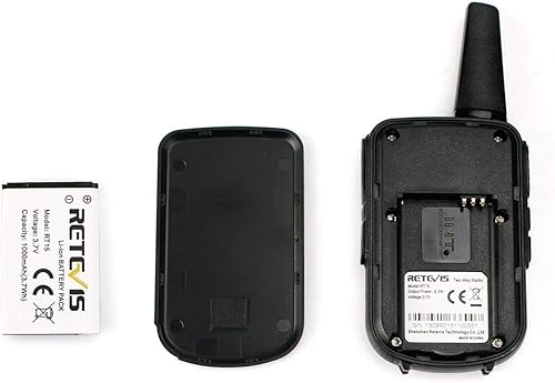 Miniatura 6 de Retevis RT15 Walkie Talkies recargables para adultos, radios portátiles FRS bidireccionales Mini, bloqueo VOX carga USB, para campamento al aire
