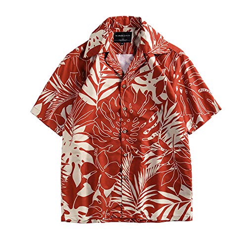 T-Shirt hawaïen Aloha BaronHong pour homme à manches courtes imprimé floral
