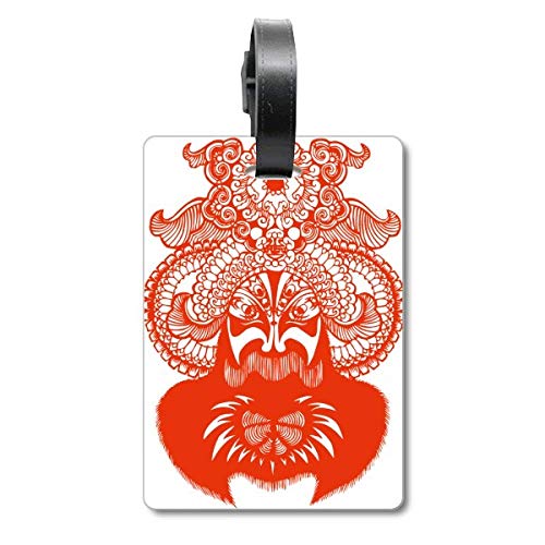 Masque de Pékin étiquette de valise pour retrouver son sac en voyage