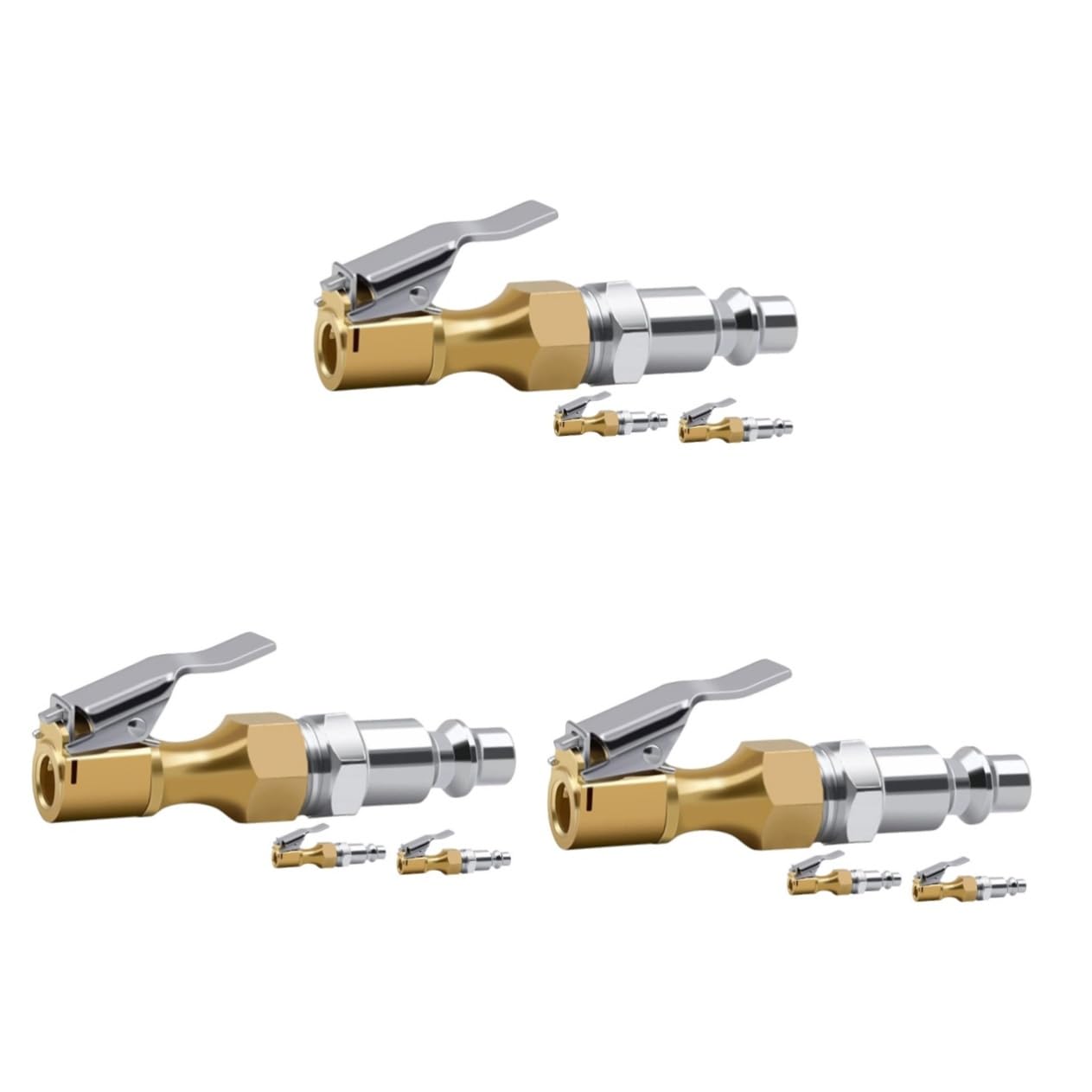 OSOLADY 9pcs Air Inflation Chuck Tire Inflator Clips Secure Grip for Smooth Inflation Compressor Adapter for Cars and More