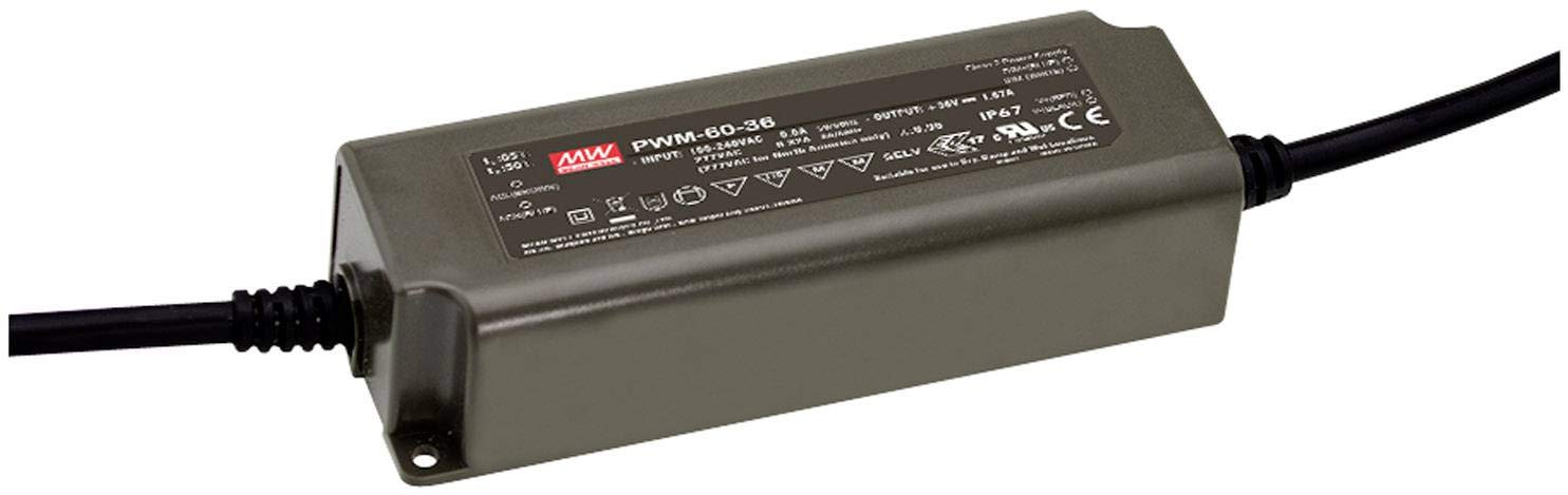 Mean Well PWM-60-24DA LED-Treiber, LED-Netzteil, LED-Stromversorgung, feste Spannung/Konstantstrom