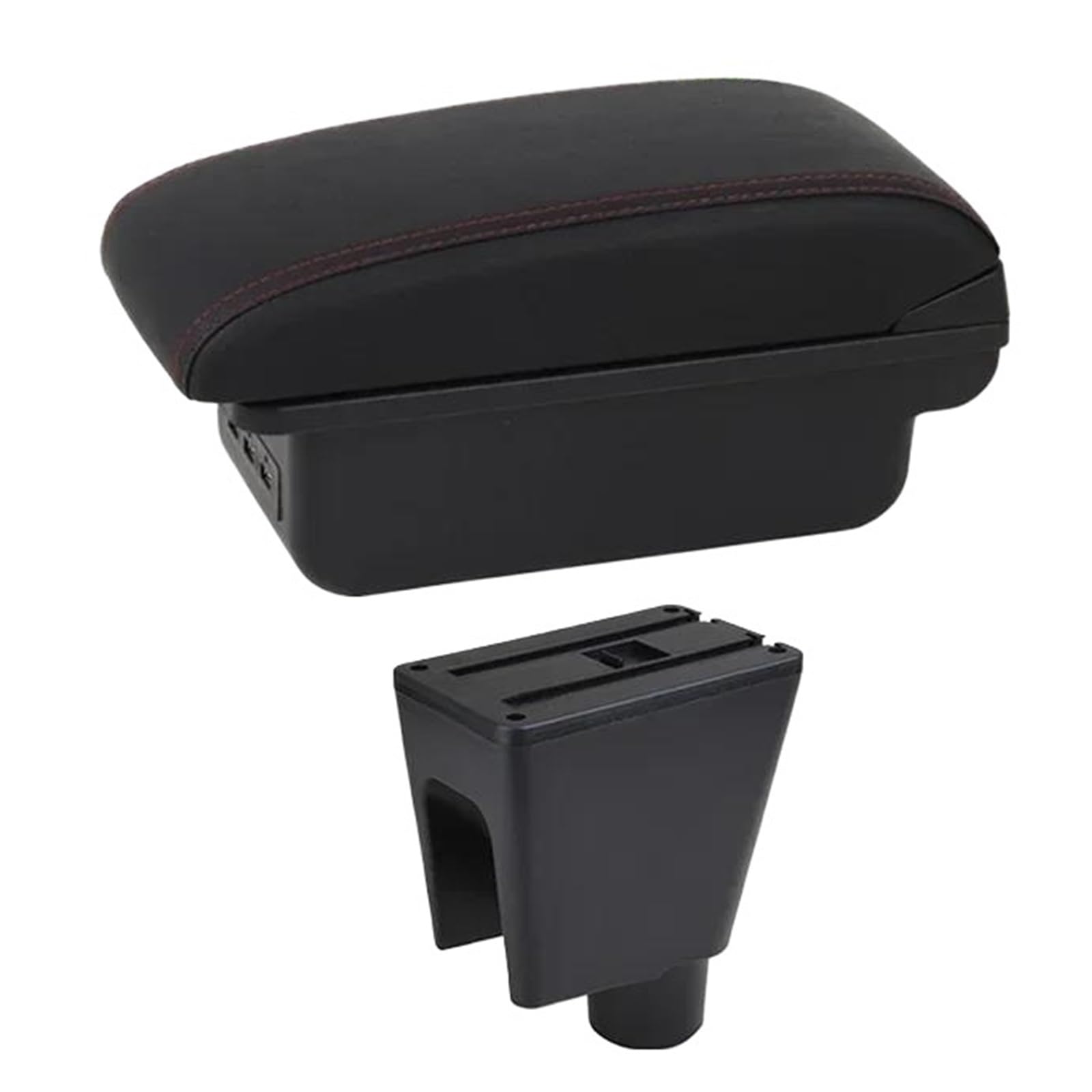 Car Armrest Storage Box Interior Dedicated Retrofit For Chevrolet For Spark III For Aveo T200 Car Arm Rest Box(C1 Red Line)