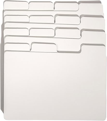 Organizador de tarjetas de felicitación, separadores de tarjetas de índice, guía de tarjetas de índice en blanco, 15 por juego