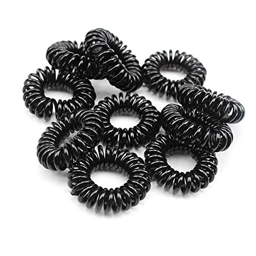 Elastici per capelli a spirale, per coda di cavallo, per tutti i tipi di capelli, confezione da 20