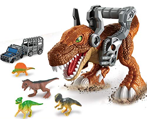 Preisvergleich Produktbild Brigamo T-Rex Figur Dinosaurier Spielzeug mit Dino Figuren und Spielzeugauto