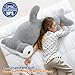 Tezituor 43.3 inch Giant Hammerhead Shark Stuffed Animal, 4ft Large Stuffed Hammerhead Shark Plush Ocean Toys, Realistic Gray Shark Plush Pillow for Girls Boys