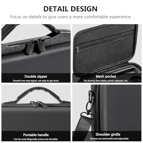 Image of M.G.R.J Travel Portable Bag Compatible for DJI Osmo Action 6 / Action 5 Pro / 4 /3 Camera & Adventure Combo Accessories Carrying Case (Hard|EVA|Black)