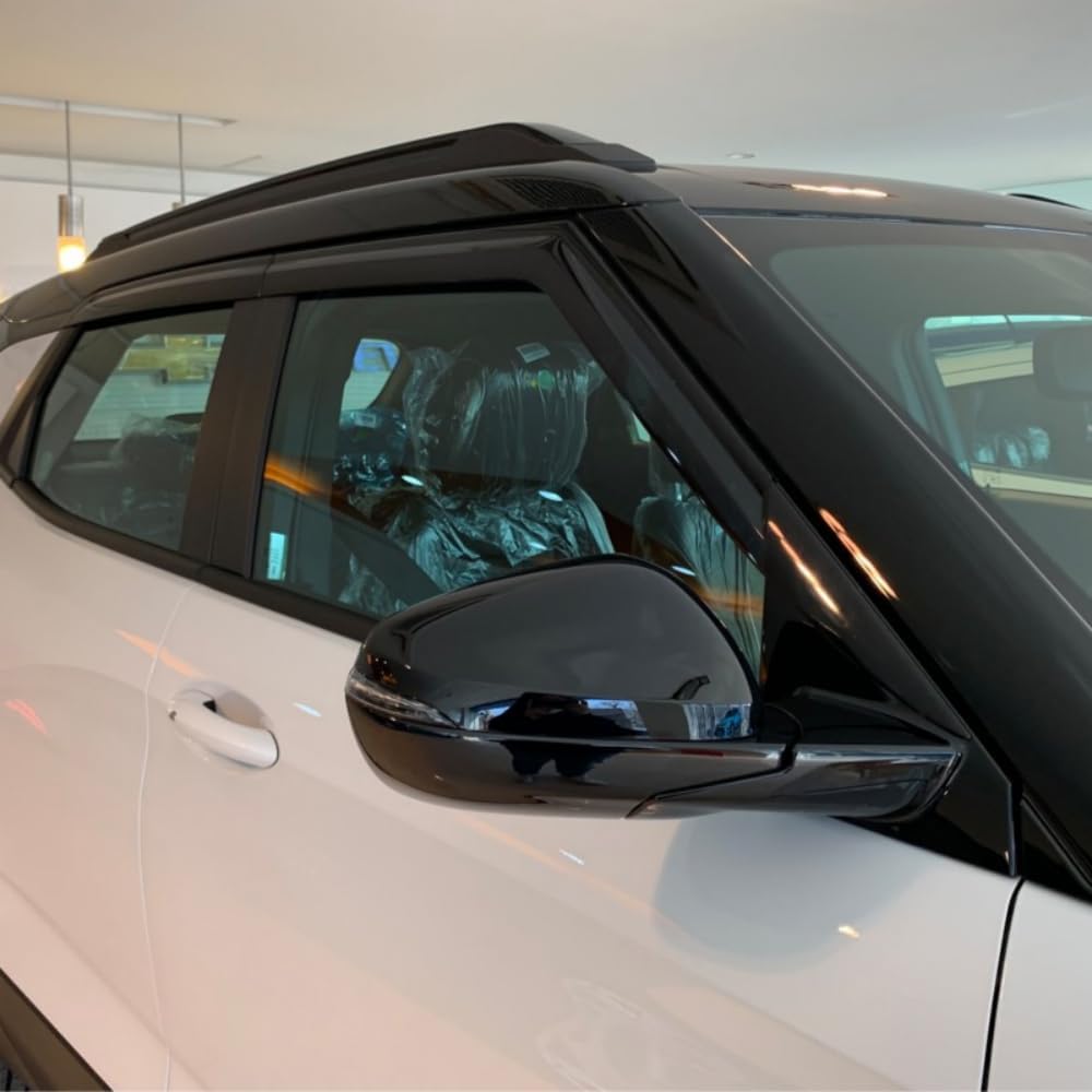 AUTOCLOVER Tape-On Rain Guards Window Visors 4 Pcs Set for Chevrolet Trailblazer 2021 2022 2023 2024 2025 / Window Deflectors, Out-Channel Vent Shades (Smoked)