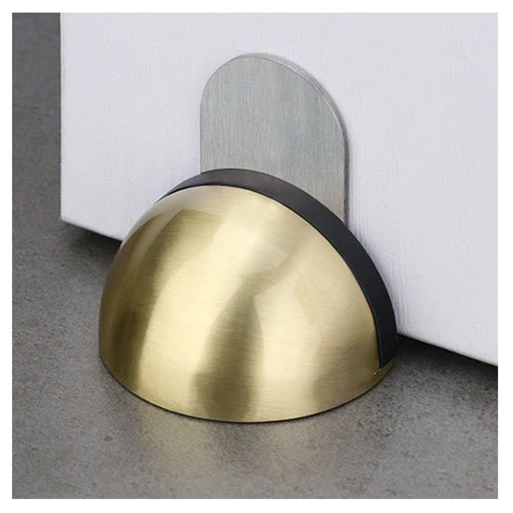 Luercher Gold Door Stop Floor Mounted Door Stops Stainless Steel Door Stoppers For Floor Doorstop Mounted Half Moon With Screws