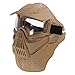 Tenoburian Tactical Airsoft Mask with Lens Goggles, Neck Protection Full Face Mask for CS Movie Props Paintball Cosplay