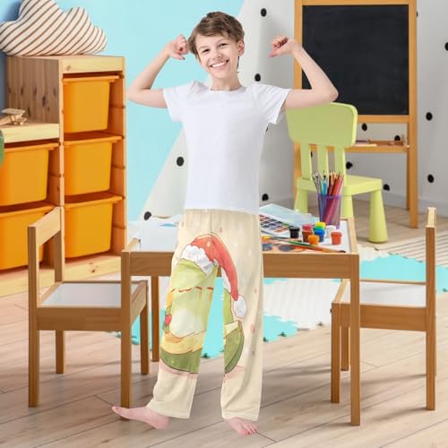 visesunny Boys' Pants Loose Lounge Jogger Bottom Pants Elastic Waist Pattern Long Bottoms Trousers with Tow Pockets Size S-XL2