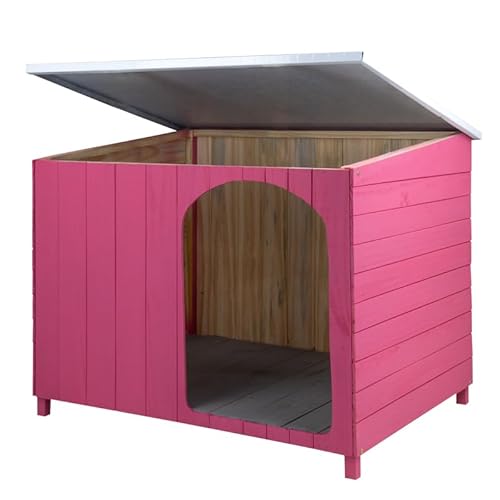Casa Casinha Cachorro Criadeira Telhado Galvanizado Grande N5 (Rosa)