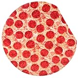 SeaRoomy Pizzas Wrap Throw, Novelty Funny Flannel Round Blanket - Funny Gifts for Teens Boys and Girls