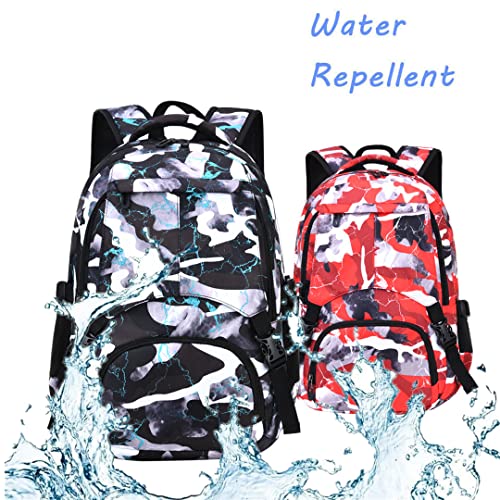 Image of Ladyzone Camo School Backpack Lunch Box Set Lightweight Schoolbag Travel Camp Outdoor Daypack