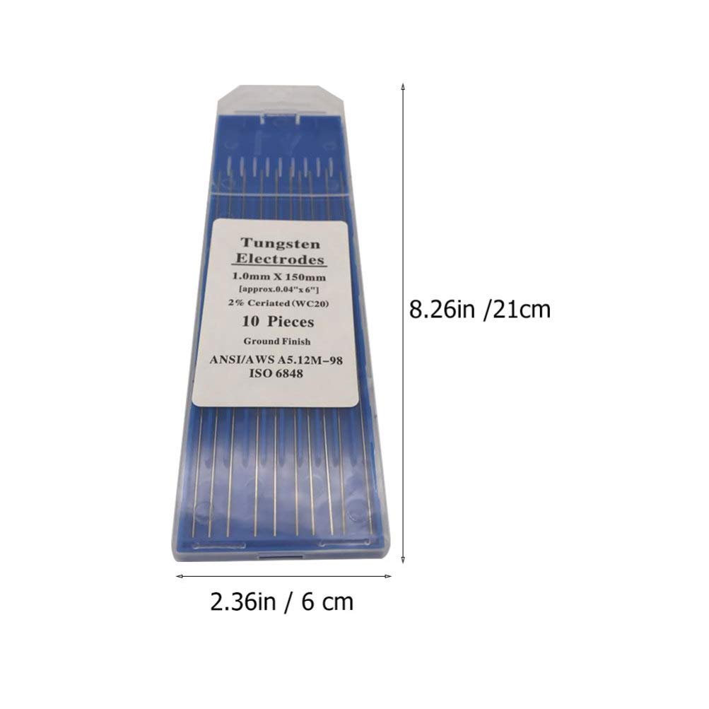 1 Pack Metal Welding Wc Lanthanated Tungsten Ground Finish Purple Tungsten Tig Welding Tungsten Electric Pole Iron Welding