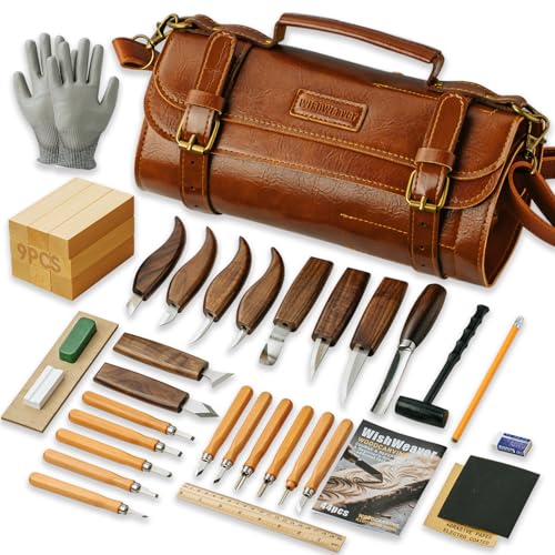 Wood Carving Kit, 44Pcs Wood Carving Tools Set with Thick
