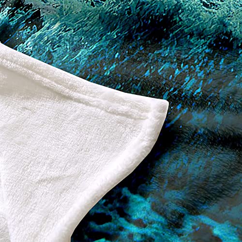 Couverture polaire flannel KnSam grand confort bleu eau de mer