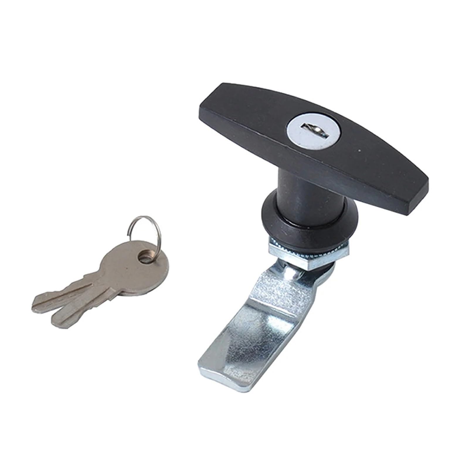 Tnbccxn Black Cam Lock, Universal Rv T-Handle Door Lock With 2 Key Trailer Toolbox Drawer Cabinet Door Lock Truck Cap Topper Camper Shell Locking For Rv(Black)
