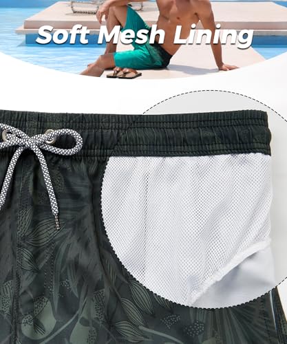 ELETOP Men's Swim Trunks Quick Dry Bathing Suit Swimming Board Shorts Mesh Lining Beach Swimwear4