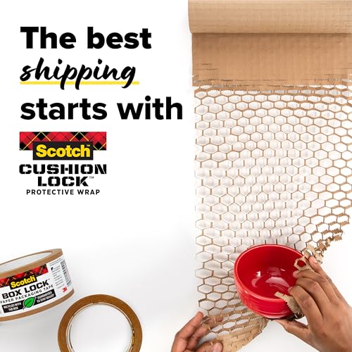 Scotch Cushion Lock Protective Wrap, 12 in x 50 ft, Sustainable Packaging Solution for Packing, Shipping and Moving, No Scissors or Tape Needed, Great Alternative to Bubble Cushion Wrap (PCW-1250) - image 8