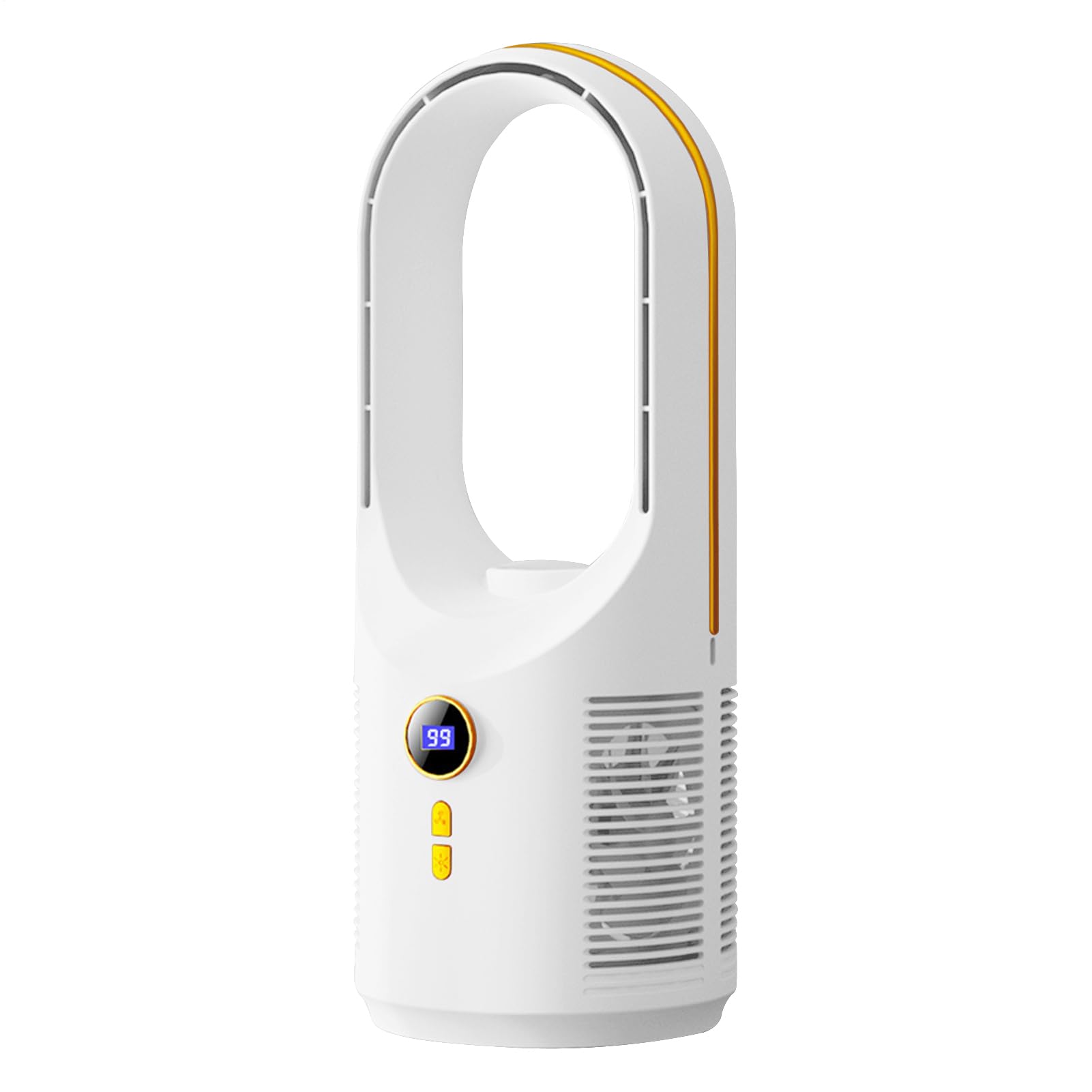 ventilatore da scrivania senza pale, 5 velocità, silenzioso, senza pale, per ufficio, luce notturna, 1800 mAh, per campeggio, soggiorno, camper, viaggi, camera da, auto, ufficio