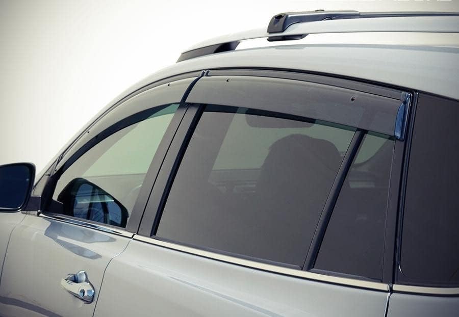 WellVisors Window Visors Wind Deflectors Compatible with Toyota 2013 2014 2015 2016 2017 2018 RAV4 with Black Trim Rain Guards 3-847TY029