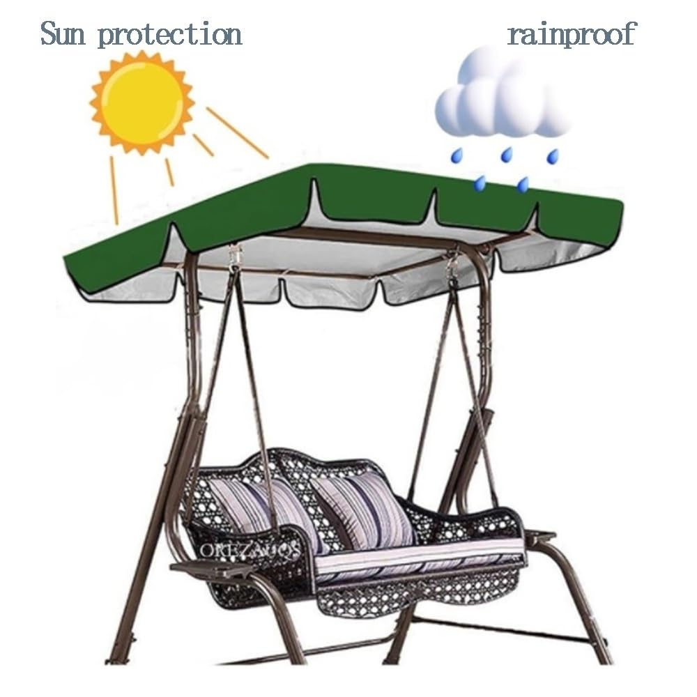 195x125cm Toit De Balancelle, Toit De Rechange pour Balancelle De Jardin, Toit De Remplacement pour Balançoire Jardin, Terrasse, Balcon(Blue,98x72.8in-249x185cm)