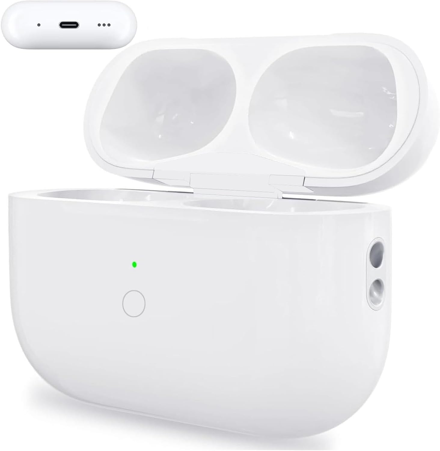 Custodia Di Ricarica USB-C Wireless Per AirPods Pro 1 E 2 – Batteria 680 MAh, Pulsante Di Sincronizzazione, Sostituto Originale