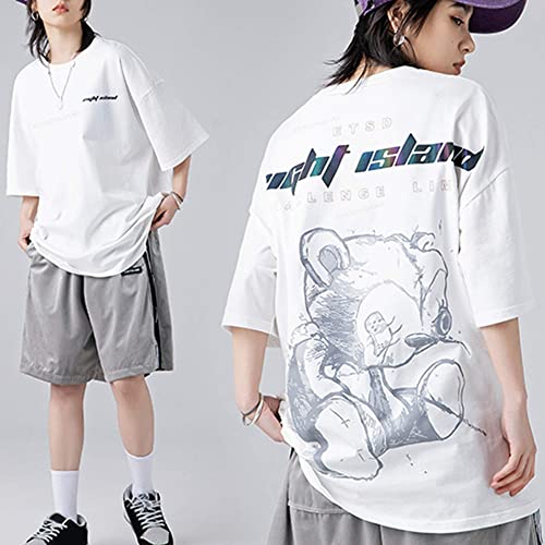 T-shirt hip-hop streetwear XYXIONGMAO noir réfléchissant - 6
