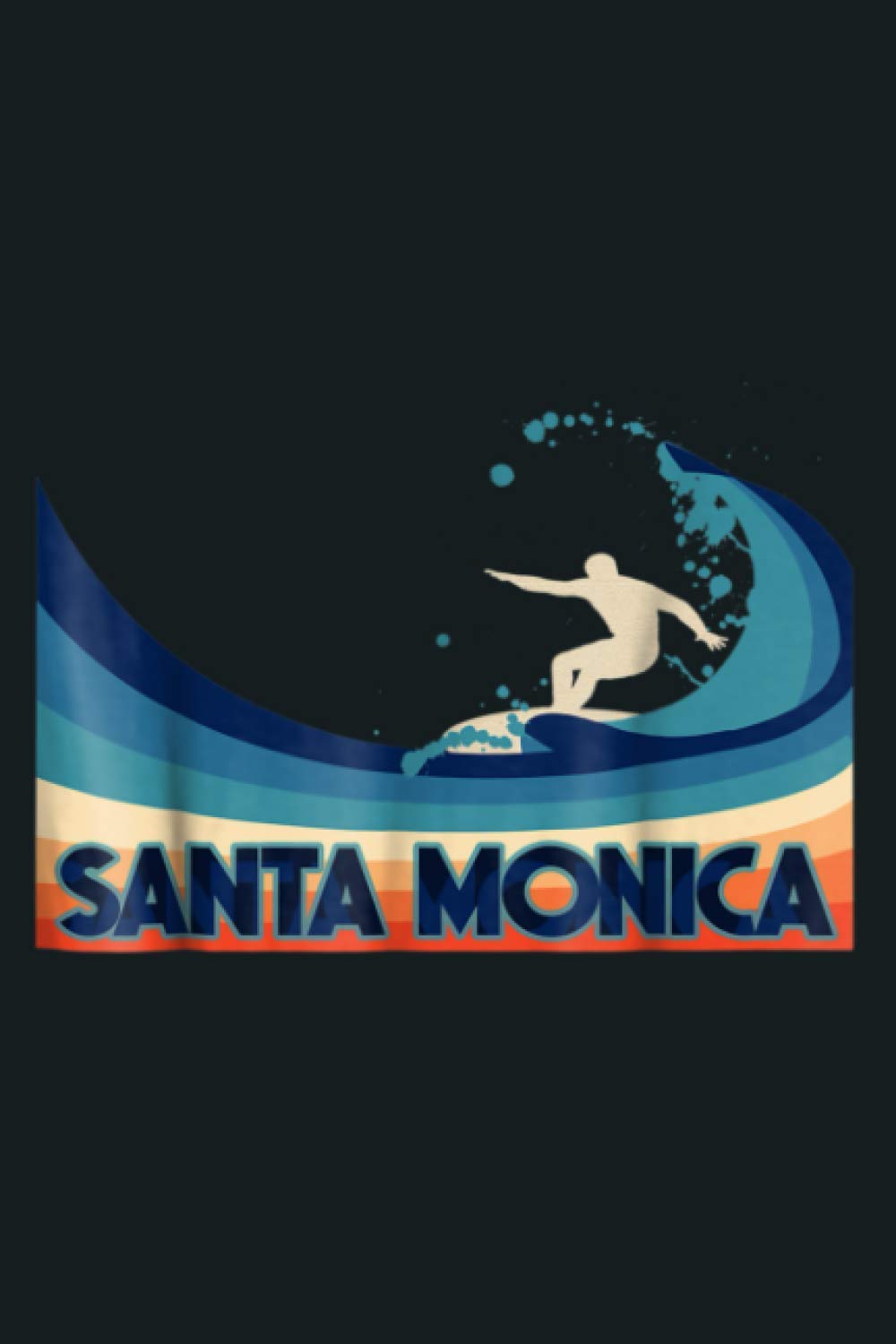 Santa Monica Retro Surf Travel Souvenir Gift: notebook, notebook journal beautiful , simple, impressive,size 6x9 inches, 114 paperback pages
