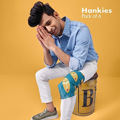 Image of HexaFun 100% Pure Organic Cotton Unisex Handkerchief, Multi-color & Printed, Soft & Stylish, Hankies for Men & Women