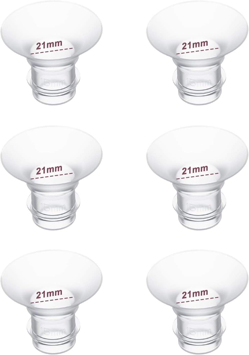 Flange Inserts 21mm 6PC,Compatible with Momcozy S12 Pro/S9 Pro/S12/S9 Wearable Breastpump Cup,Suitable for Medela/Spectra/Elvie/Willow/TSRETE 24mm Shields/Flanges,Reduce 24mm Tunnel Down to 21mm,6pcs