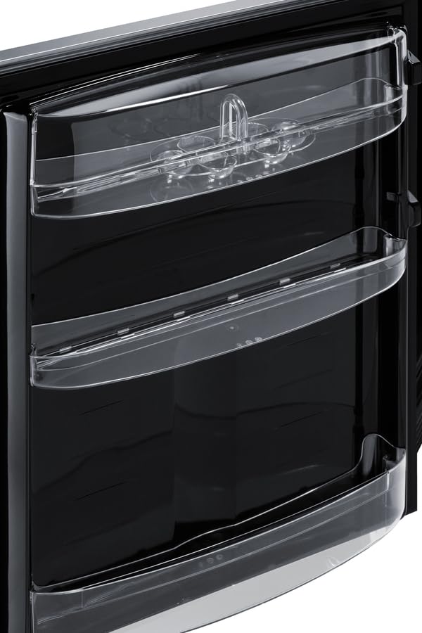 Summit Ct66bk2ssadalhd 24” Wide ADA Under Counter Refrigerator-Freezer 4.9 Cu.Ft. Made In Europe With Automatic Defrost Operation, Reversible Stainless-Steel Door, Black Interior (ADA Left Hand Door) on Fridge.com - View 6