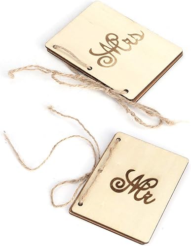 HERCHR 4 juegos de libros de votos, libro de votos de boda Mr and Mrs vow folletos de madera para tarjetas de felicitación de San Valentín, regalo