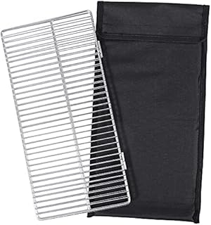 REDCAMP Stainless Steel Camping Grill Net, Folding Campfire Grill Mesh, Firewood Grate for Fire BBQ Outdoor Cooking Pot Rack