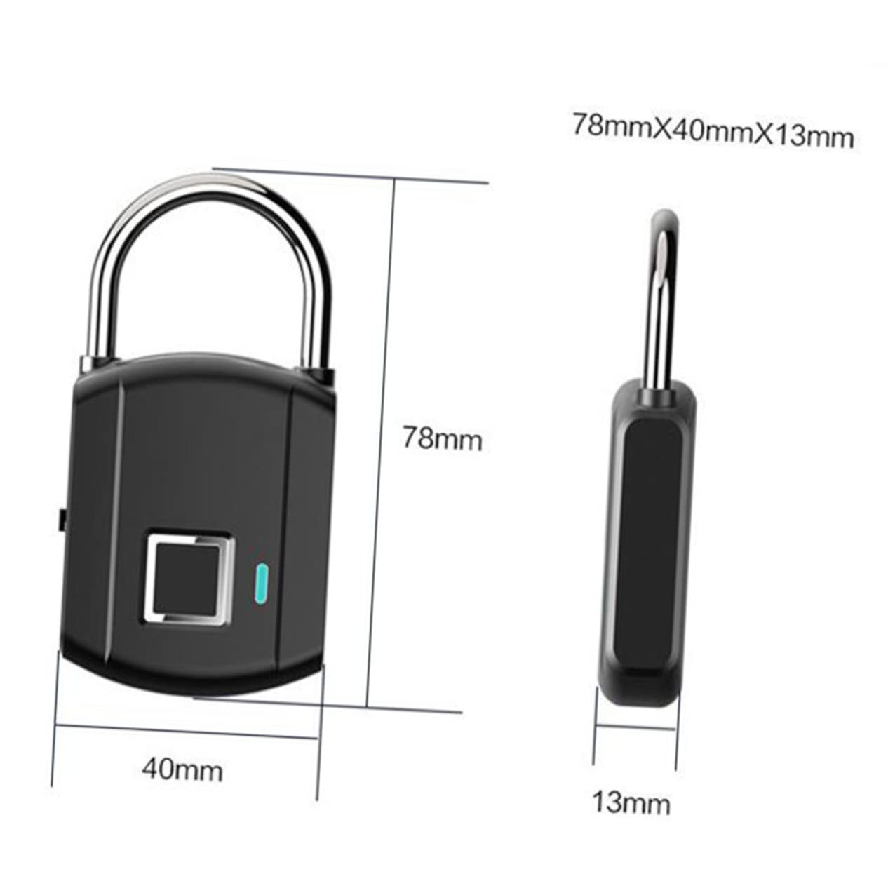 UKCOCO Candado De Huella Dactilar Recargable De 3 Piezas: Cerradura Antirrobo Para Puerta Gabinete Mochila Fácil De Transportar Gran Capacidad.